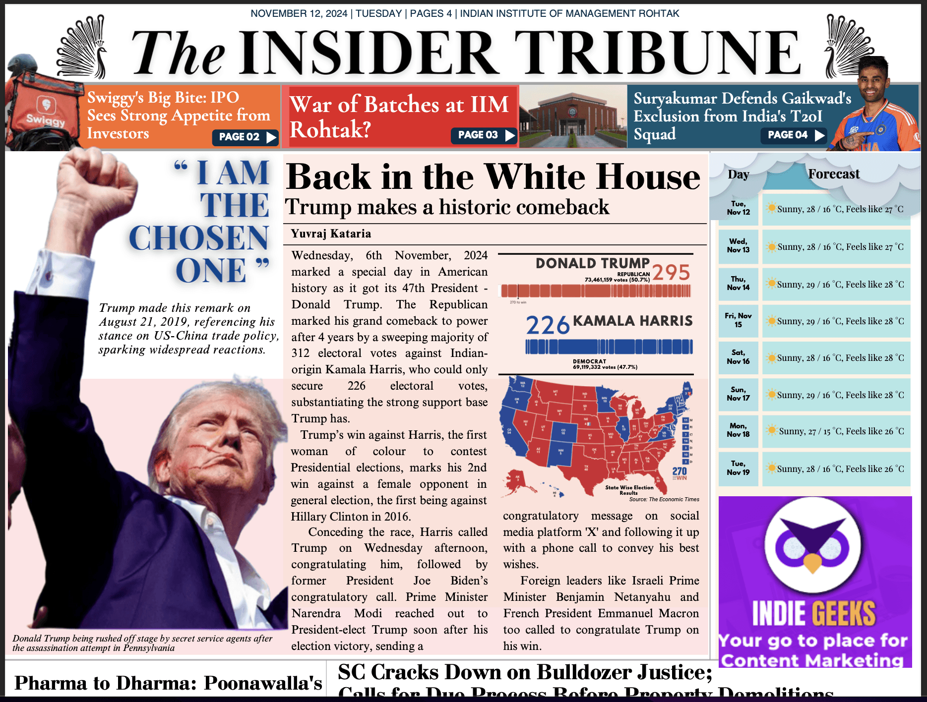 The Insider Tribune: Student Newspaper